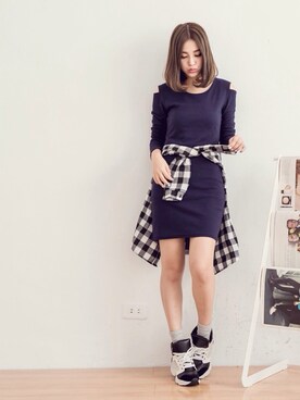「愛洋裝（アイドレス）のアイテム（ワンピース/ドレス）」を使った、IDRESS     愛洋裝さん（レディース・160cm）の秋コーディネート