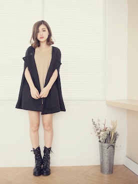「愛洋裝（アイドレス）のアイテム（ステンカラーコート）」を使った、IDRESS     愛洋裝さん（レディース・160cm）の秋コーディネート