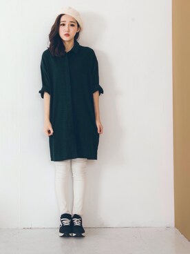 「愛洋裝（アイドレス）のアイテム（シャツワンピース）」を使った、IDRESS     愛洋裝さん（レディース・157cm）の秋コーディネート