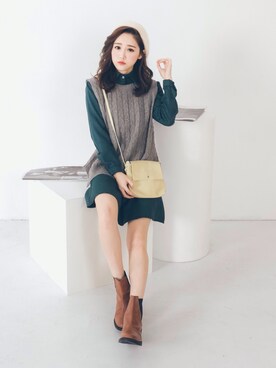 「愛洋裝（アイドレス）のアイテム（その他）」を使った、IDRESS     愛洋裝さん（レディース・157cm）の秋コーディネート