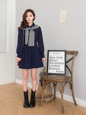 「愛洋裝（アイドレス）のアイテム（ワンピース/ドレス）」を使った、IDRESS     愛洋裝さん（レディース・157cm）の秋コーディネート