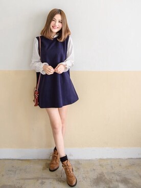 「愛洋裝（アイドレス）のアイテム（ワンピース/ドレス）」を使った、IDRESS     愛洋裝さん（レディース・160cm）の冬コーディネート