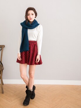 「愛洋裝（アイドレス）のアイテム（その他）」を使った、IDRESS     愛洋裝さん（レディース・157cm）の冬コーディネート
