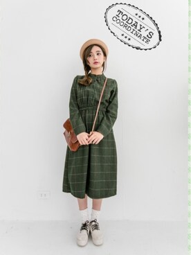 「愛洋裝（アイドレス）のアイテム（ワンピース/ドレス）」を使った、IDRESS     愛洋裝さん（レディース・157cm）の冬コーディネート