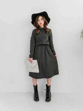 「愛洋裝（アイドレス）のアイテム（ワンピース/ドレス）」を使った、IDRESS     愛洋裝さん（レディース・157cm）の冬コーディネート