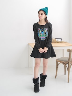 「愛洋裝（アイドレス）のアイテム（ワンピース/ドレス）」を使った、IDRESS     愛洋裝さん（レディース・157cm）の冬コーディネート