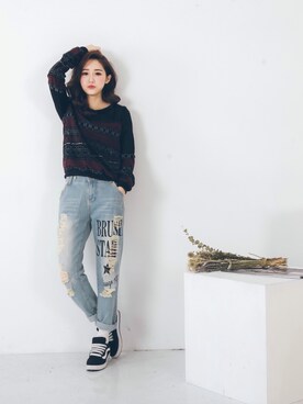 「愛洋裝（アイドレス）のアイテム（その他）」を使った、IDRESS     愛洋裝さん（レディース・157cm）の冬コーディネート