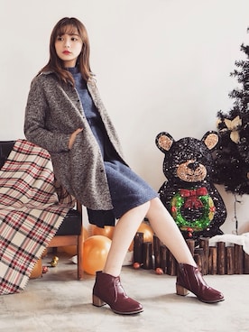 「愛洋裝（アイドレス）のアイテム（ジャケット/アウター）」を使った、IDRESS     愛洋裝さん（レディース・157cm）の冬コーディネート