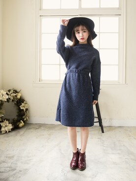 「愛洋裝（アイドレス）のアイテム（ワンピース/ドレス）」を使った、IDRESS     愛洋裝さん（レディース・157cm）の冬コーディネート