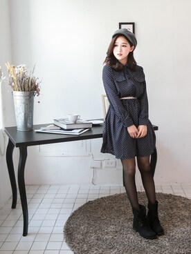 「愛洋裝（アイドレス）のアイテム（ワンピース/ドレス）」を使った、IDRESS     愛洋裝さん（レディース・157cm）の冬コーディネート
