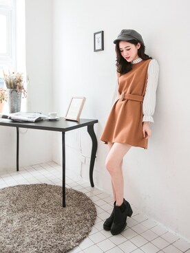「愛洋裝（アイドレス）のアイテム（ワンピース/ドレス）」を使った、IDRESS     愛洋裝さん（レディース・157cm）の冬コーディネート