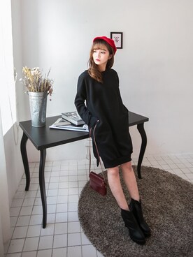 「愛洋裝（アイドレス）のアイテム（ワンピース/ドレス）」を使った、IDRESS     愛洋裝さん（レディース・157cm）の冬コーディネート