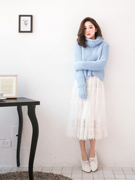 「愛洋裝（アイドレス）のアイテム（その他）」を使った、IDRESS     愛洋裝さん（レディース・157cm）の冬コーディネート