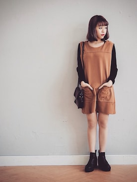 「愛洋裝（アイドレス）のアイテム」を使った、IDRESS     愛洋裝さん（レディース・153cm）の冬コーディネート