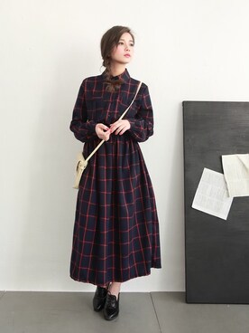 「愛洋裝（アイドレス）のアイテム」を使った、IDRESS     愛洋裝さん（レディース・157cm）の冬コーディネート