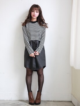 「愛洋裝（アイドレス）のアイテム」を使った、IDRESS     愛洋裝さん（レディース・157cm）の冬コーディネート