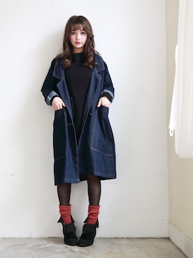 「愛洋裝（アイドレス）のアイテム」を使った、IDRESS     愛洋裝さん（レディース・157cm）の冬コーディネート