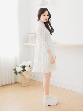 「愛洋裝（アイドレス）のアイテム」を使った、IDRESS     愛洋裝さん（レディース・157cm）の春コーディネート