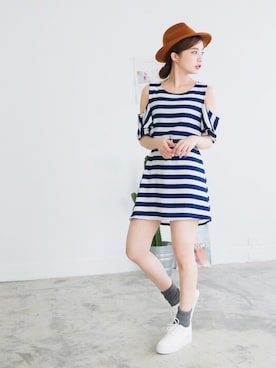 「愛洋裝（アイドレス）のアイテム」を使った、IDRESS     愛洋裝さん（レディース・157cm）の春コーディネート
