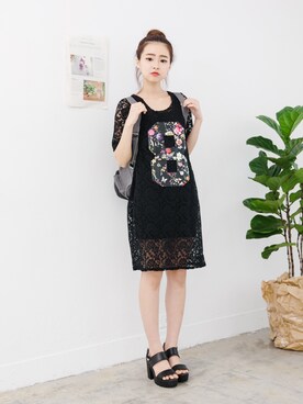 「愛洋裝（アイドレス）のアイテム」を使った、IDRESS     愛洋裝さん（レディース・157cm）の春コーディネート