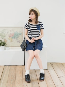 「愛洋裝（アイドレス）のアイテム」を使った、IDRESS     愛洋裝さん（レディース・157cm）の春コーディネート