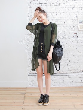 「愛洋裝（アイドレス）のアイテム」を使った、IDRESS     愛洋裝さん（レディース・157cm）の春コーディネート