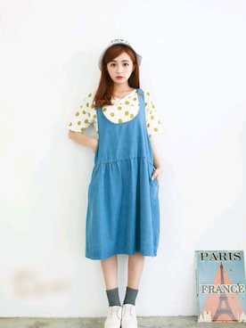 「愛洋裝（アイドレス）のアイテム」を使った、IDRESS     愛洋裝さん（レディース・157cm）の夏コーディネート
