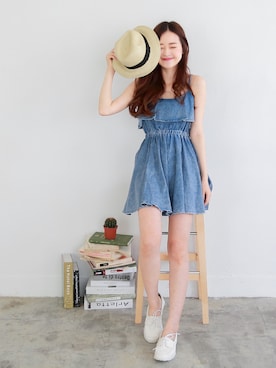 「愛洋裝（アイドレス）のアイテム」を使った、IDRESS     愛洋裝さん（レディース・157cm）の夏コーディネート