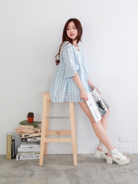 「愛洋裝（アイドレス）のアイテム」を使った、IDRESS     愛洋裝さん（レディース・157cm）の夏コーディネート
