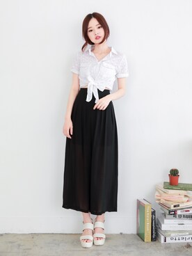 「愛洋裝（アイドレス）のアイテム」を使った、IDRESS     愛洋裝さん（レディース・157cm）の夏コーディネート