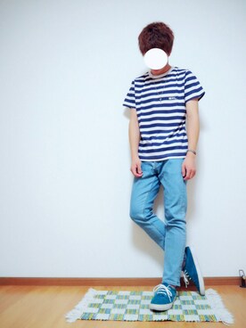「アイテム（バングル/リストバンド）」を使った、Hayatoさん（メンズ・171cm・20代）の夏コーディネート