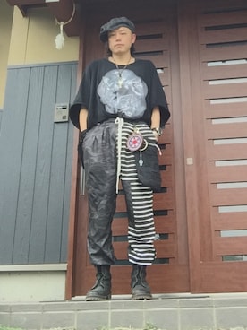 「Undercoverism（アンダーカバイズム）のアイテム（ブーツ）」を使った、佐藤さん（メンズ・168cm）の夏コーディネート