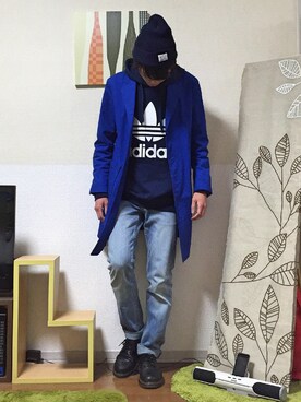 「プルオーバーパーカー」｜「アイテム（その他アウター）」を使った、ゆったさん（メンズ・172cm）の冬コーディネート