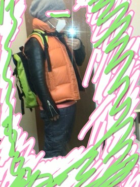 「CUSTOM CULTURE（カスタムカルチャー）の【OZUKO】　バックパック　メッセンジャー　20L（バックパック/リュック、グリーン系）」を使った、GENTさん（メンズ・158cm）の冬コーディネート