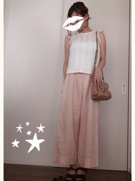 「Supreme.La.La.（シュープリームララ）のアイテム（その他トップス）」を使った、yurieさん（レディース・159cm）の夏コーディネート