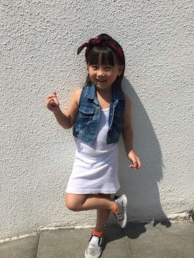 「A land（エーランド）のアイテム」を使った、Kimberly☀️👻さん（キッズ・100cm）の秋コーディネート