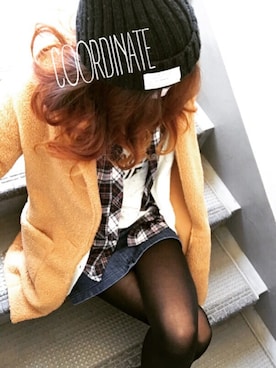 「ALBUM（アルブム）のアイテム」を使った、あずささん（レディース・159cm）の冬コーディネート