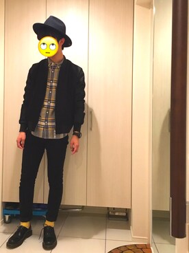 「Dr. Martens（ドクターマーチン）のDr.Martens (ドクターマーチン)/1461 3EYE GIBSON SHOES（その他シューズ）」を使った、りょ〜たさん（メンズ・175cm）の秋コーディネート