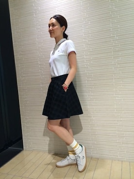 「FRED PERRY（フレッドペリー）のアイテム（ソックス/靴下）」を使った、miekoさん（レディース・164cm）の夏コーディネート