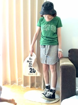 「息子」｜「アイテム（アクセサリー）」を使った、もっさんさん（レディース・156cm）の夏コーディネート