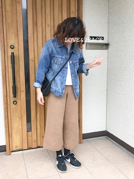 「ラブ＆ピース2016」｜「アイテム（その他アウター）」を使った、もっさんさん（レディース・156cm）の秋コーディネート