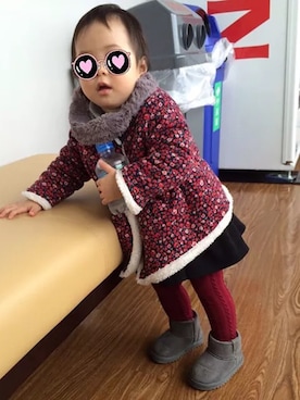 「babyGAP（babyGAP）のアイテム（その他アウター、その他）」を使った、ましこさん（キッズ）の冬コーディネート
