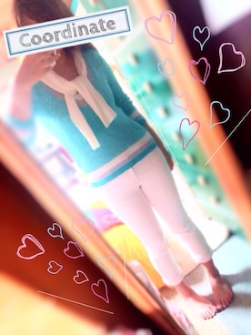 「M.deux（エムドゥ）のアイテム（カーディガン/ボレロ）」を使った、m♡さん（レディース・161cm）の秋コーディネート