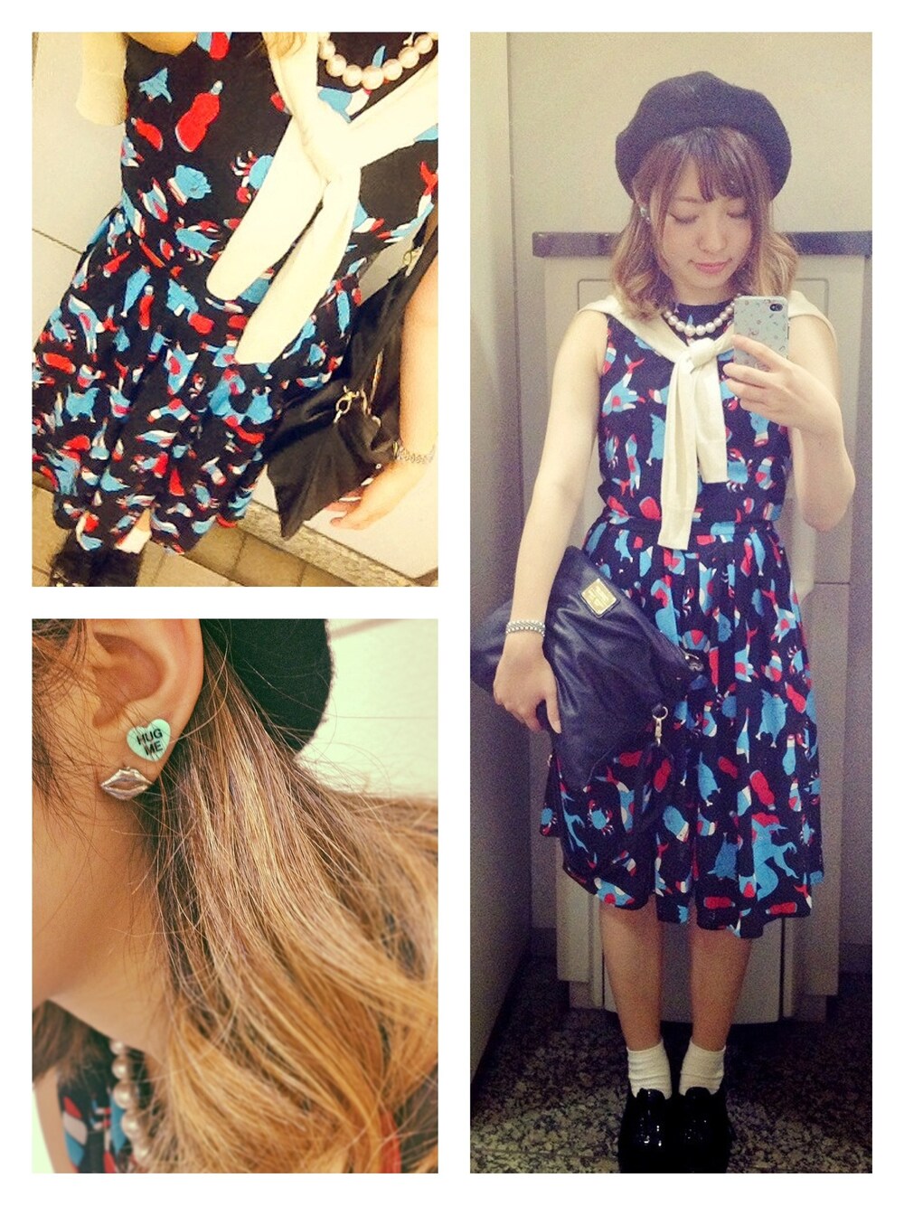 「セットアップ、SLY」｜「SLYのdress produced by SLY × parra（セットアップ、ブラック系）」を使った、ゆちゃさん（レディース・153cm）の春コーディネートの1枚目の写真