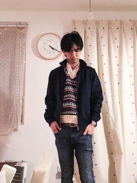 「merc（メルク）のアイテム」を使った、sakatucaさん（メンズ・181cm）の冬コーディネート