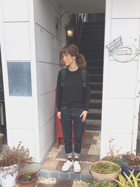 「CONVERSE（コンバース）のCONVERSE コンバース ジャック パーセル / JACK PURCEL（スニーカー）」を使った、Cocoさん（レディース・161cm）の春コーディネート