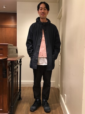 「アンクルパンツ」｜「アイテム（ナイロンジャケット）」を使った、Keisuke Osukaさん（メンズ・175cm）の秋コーディネート