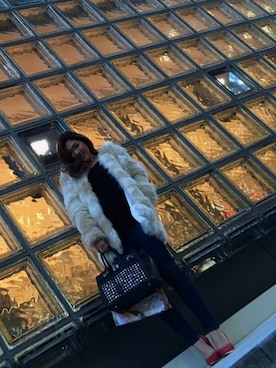 「DURAS（デュラス）のアイテム（その他アウター）」を使った、Mitsuki♡さん（レディース・154cm）の冬コーディネート