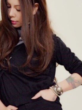 「Indian Jewelry（インディアンジュエリー）のアイテム（ブレスレット、シルバー系）」を使った、紫(MURASAKI)さん（レディース・167cm）の冬コーディネート