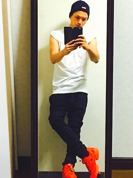 「kiryuyrik（キリュウキリュウ）のアイテム（パンツ）」を使った、n.hirokiさん（メンズ・168cm）の夏コーディネート